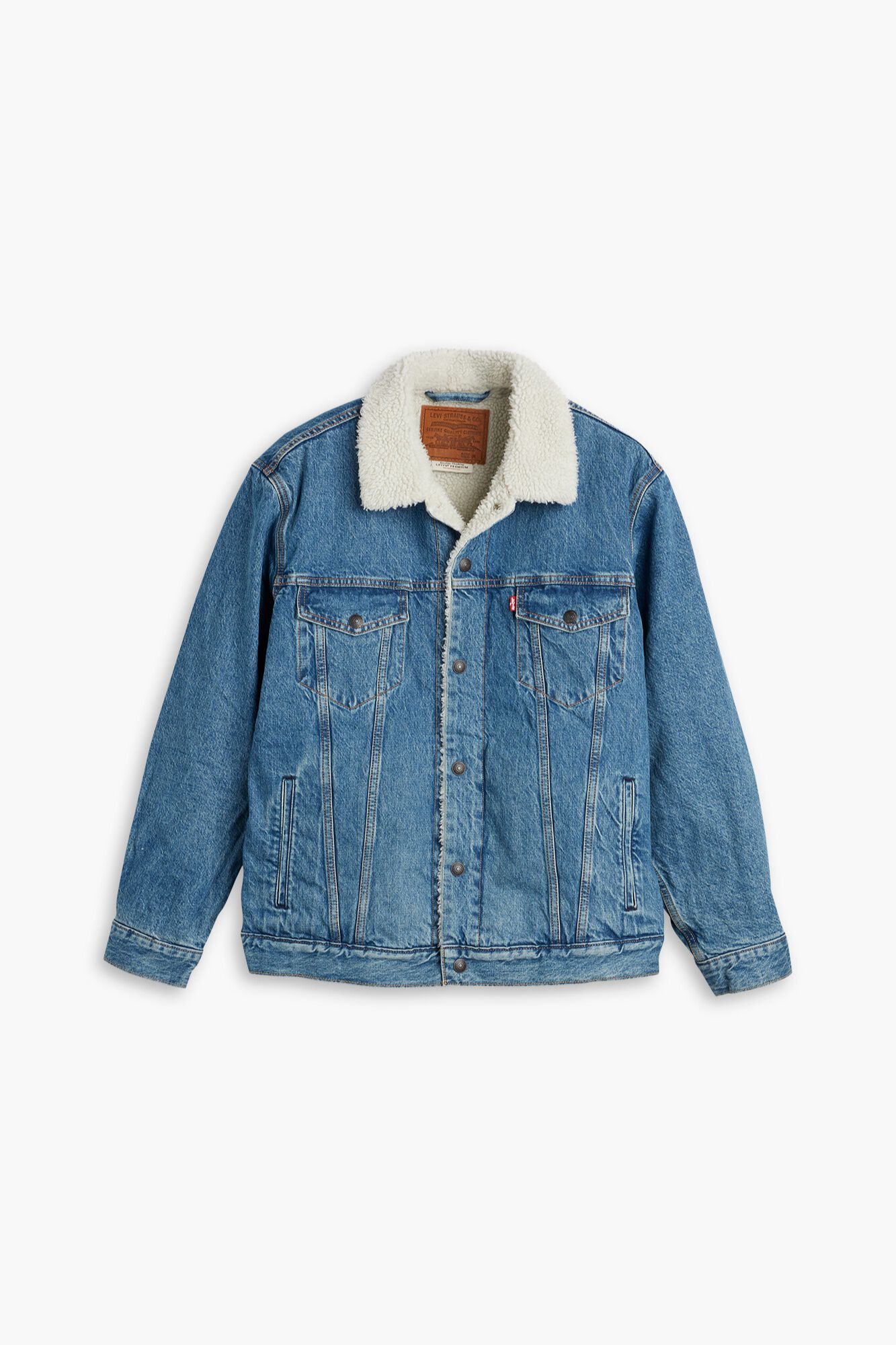 Levi's Blus&atilde;o de ganga com borrego