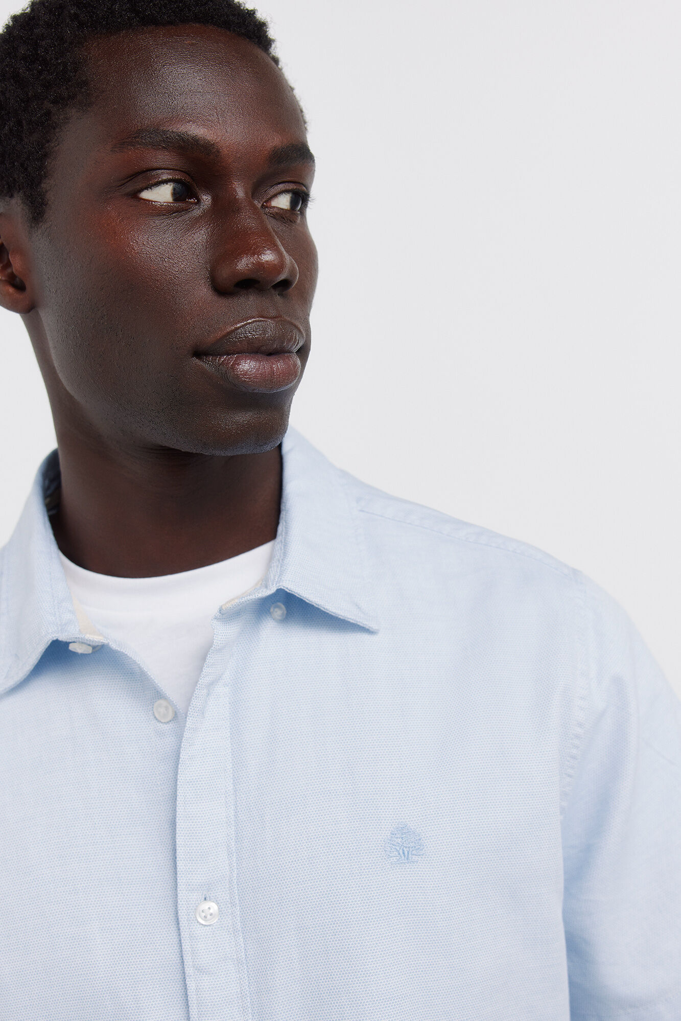 Springfield Camisa manga corta estructura bicolor