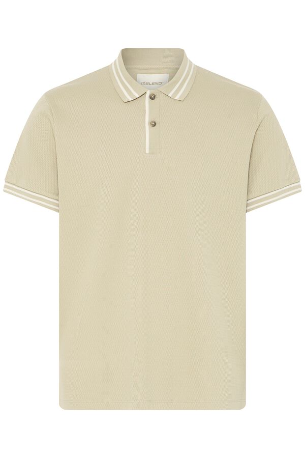 Blend PLUS Polo de piqu&eacute; tamanho grande bege