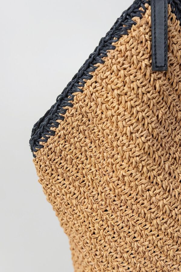 Systemaction Bolso yute contraste beige