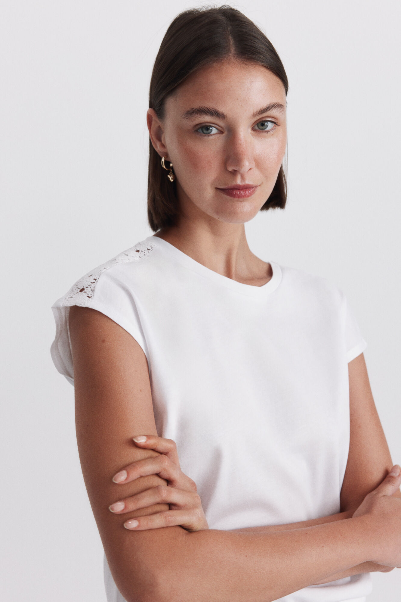 Springfield T-shirt crochet ombro