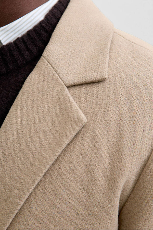 Jack & Jones Sobretudo de gola italiana cinzento