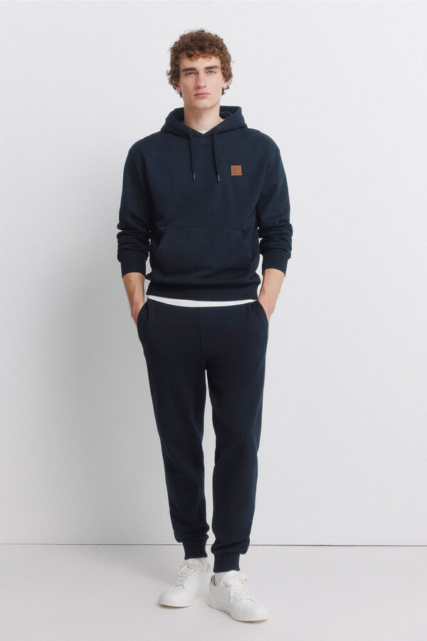 Springfield Plain hooded sweatshirt blue