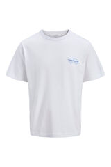 Jack & Jones T-shirt manga curta em algod&atilde;o branco