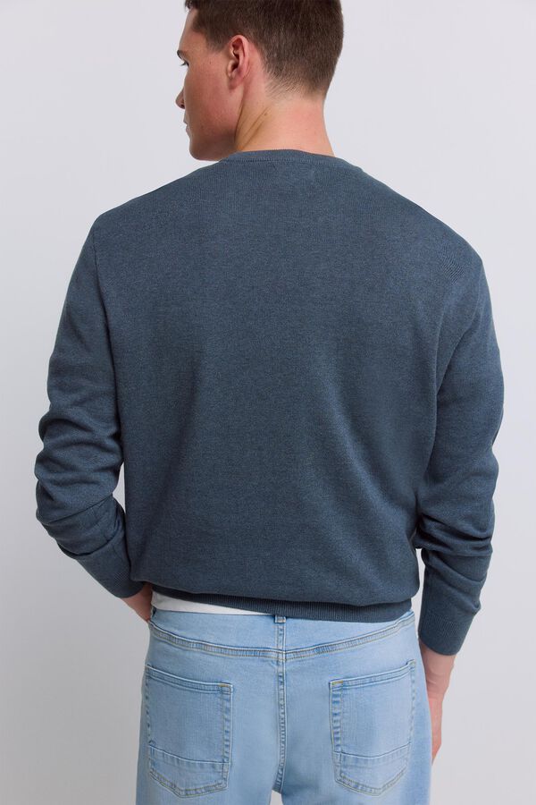 Springfield Camisola b&aacute;sica gola redonda azul