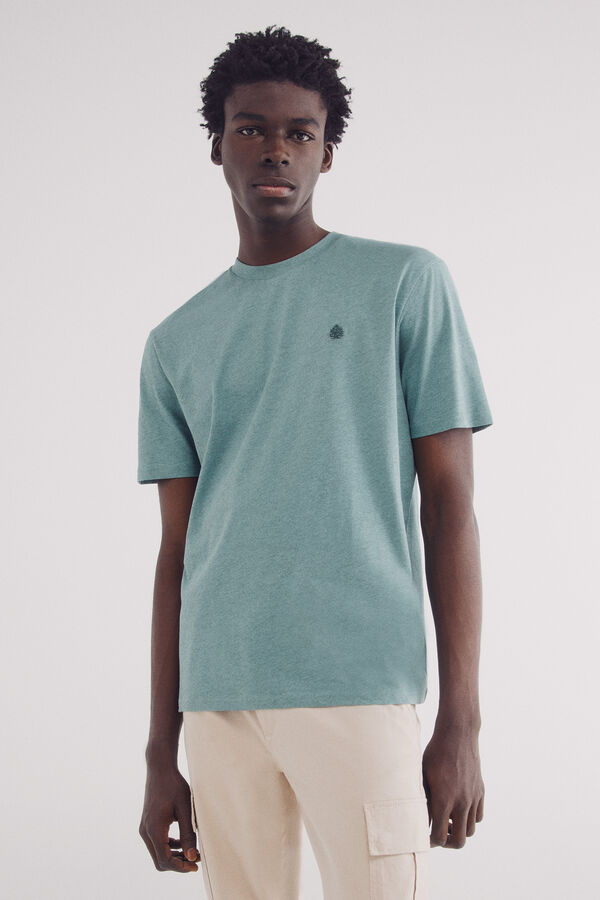 Springfield Camiseta básica melange verde