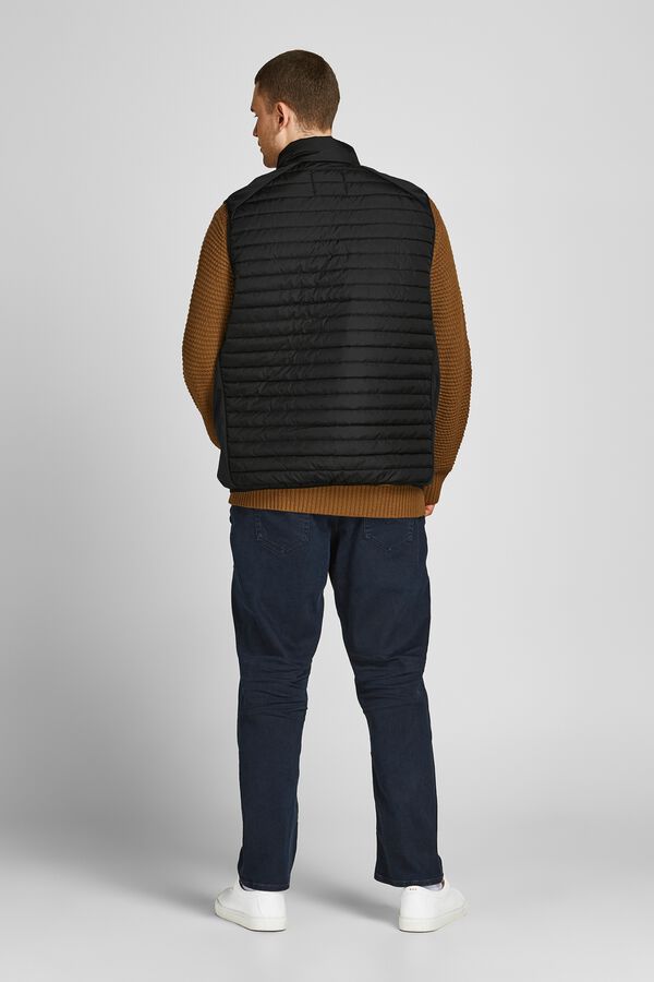 Jack & Jones PLUS Colete acolchoado com capuz preto