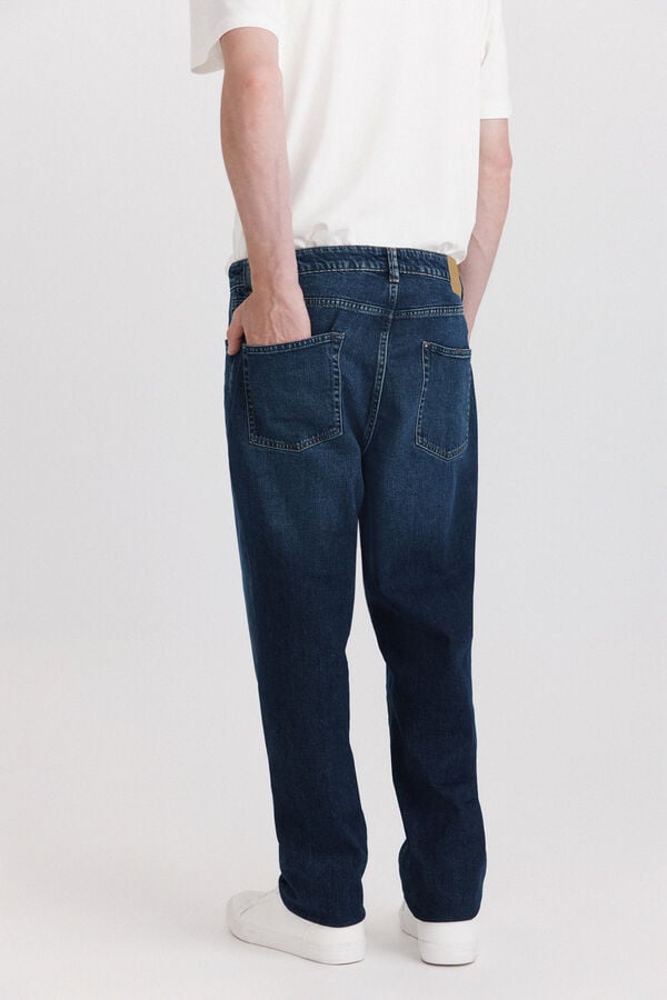 Springfield Jeans lavagem escura regular fit azul