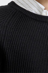 Jack & Jones Structured jersey-knit jumper black