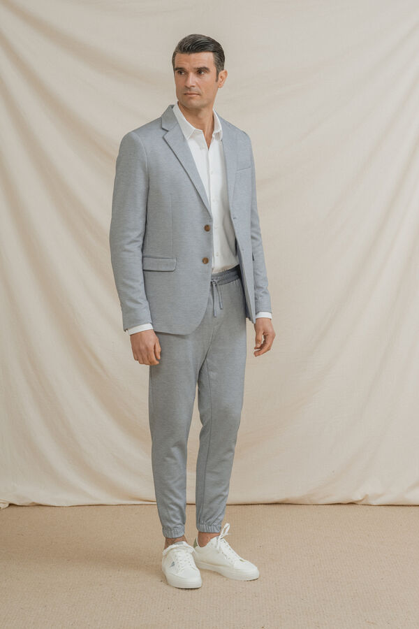 Celopman Blazer de malha azul