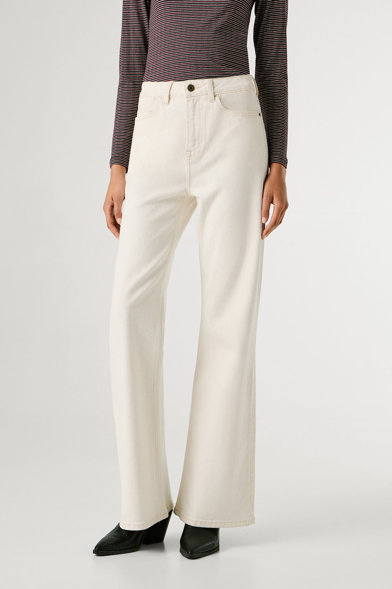 Pepe Jeans Cal&ccedil;a jeans flare de corte alta