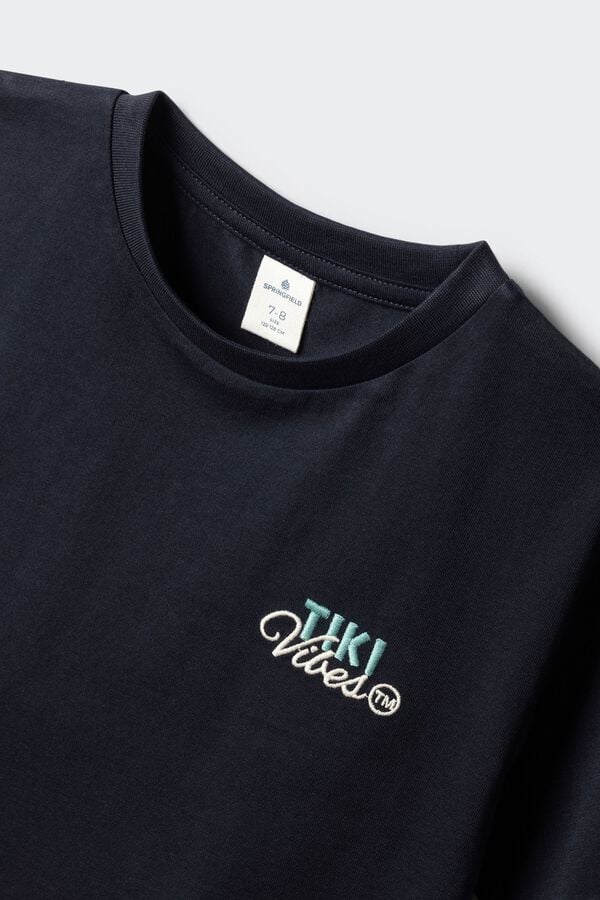 Springfield Kids T-shirt manga curta tiki infantil azul