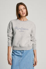 Springfield Sweatshirt com gola redonda cinza