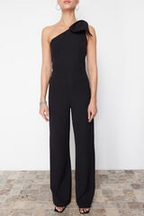 Trendyol Macacão de uma manga preto