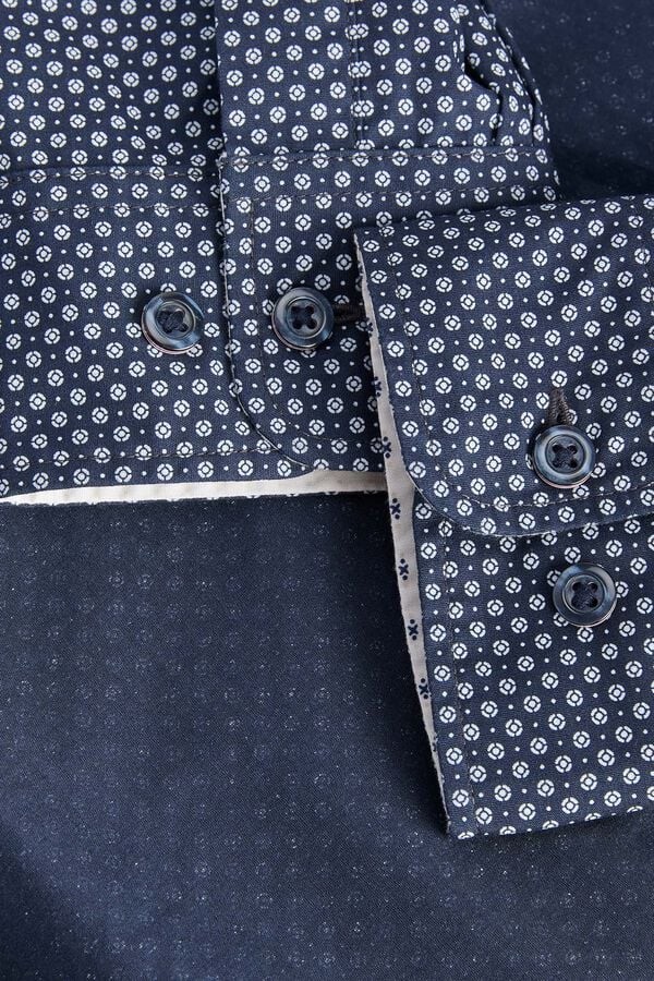 Jack & Jones Camisa slim em algod&atilde;o azul
