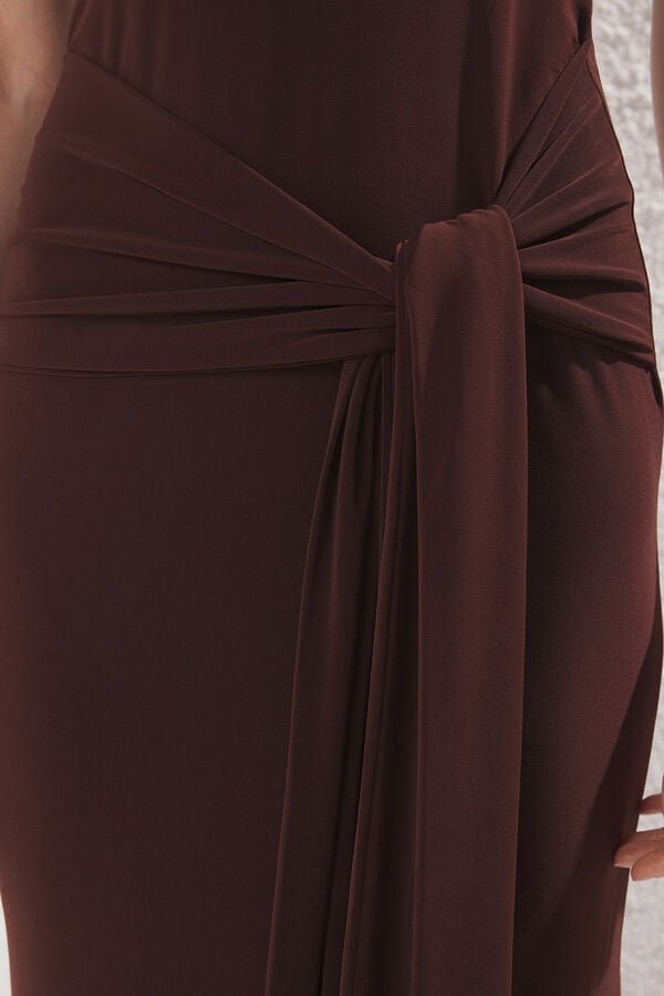 Trendyol Vestido longo justo  cru