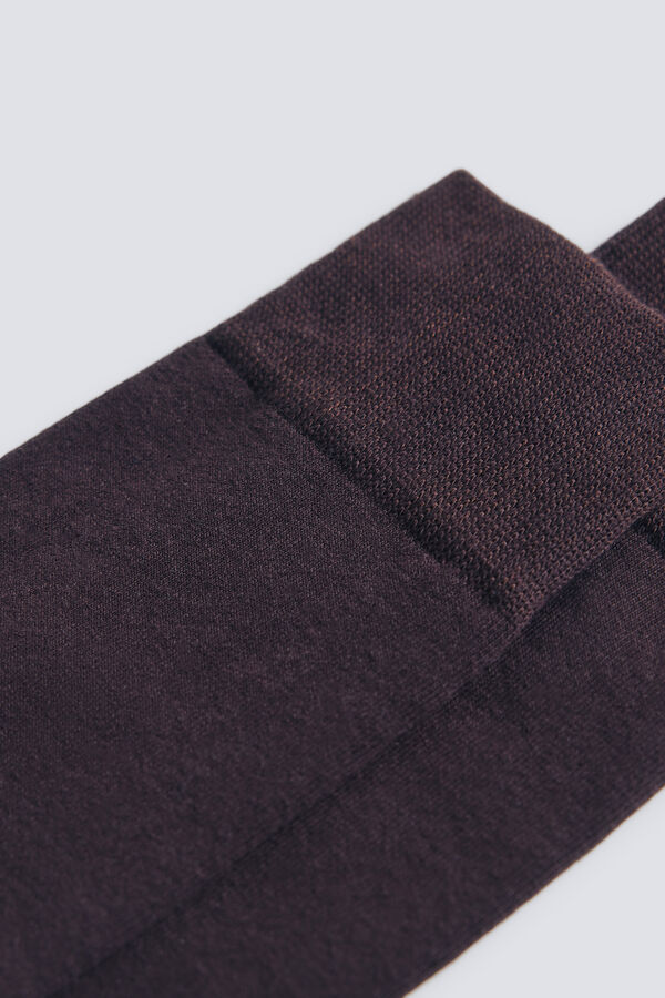 Springfield Meia longa monocromática castanho