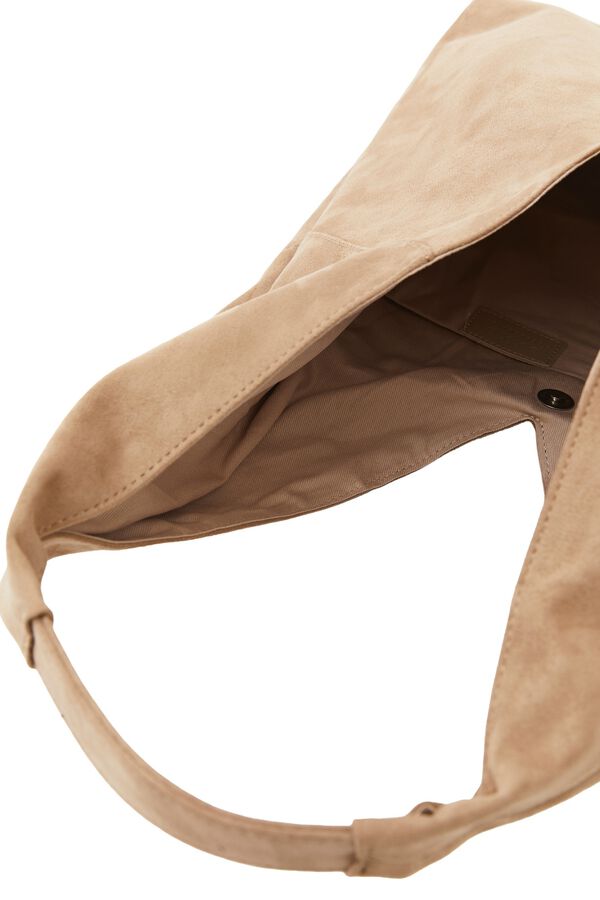 Oxxo Mala tote bag efeito camur&ccedil;a bege