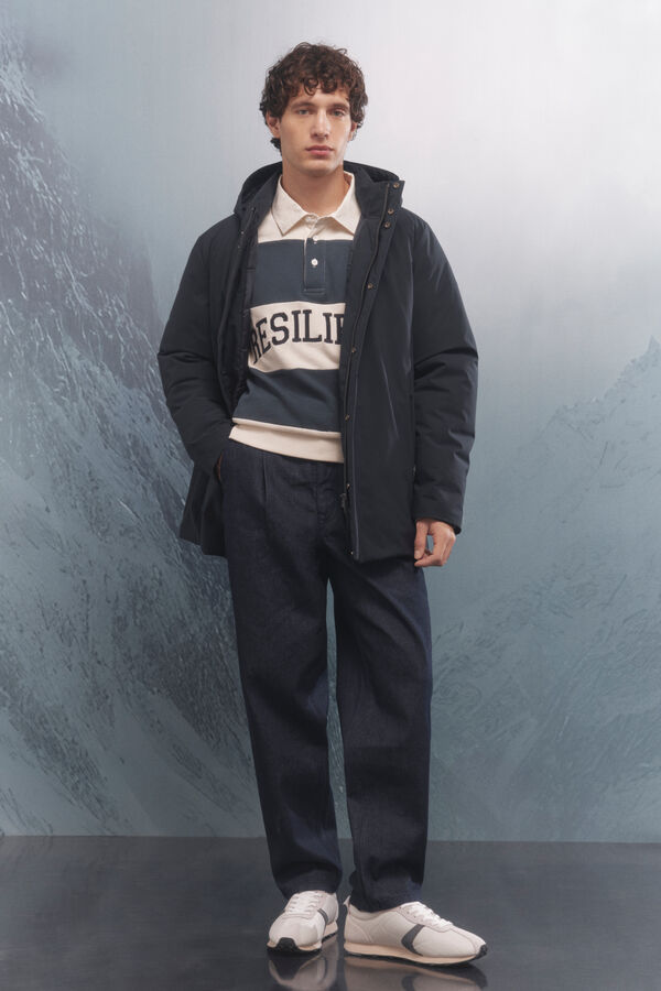 Springfield Parka acolchoada térmica azul