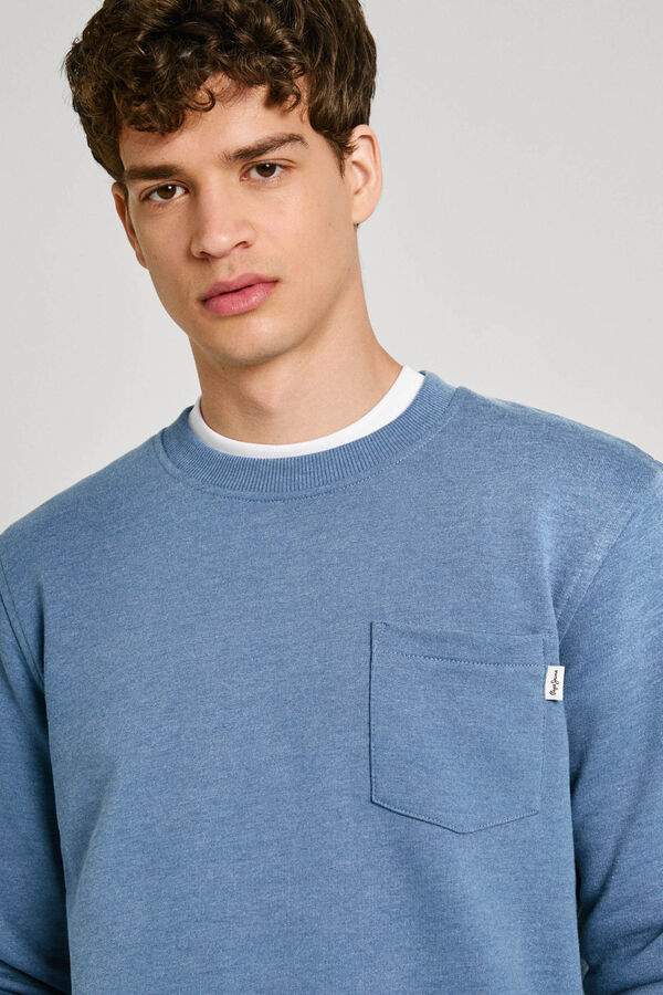 Pepe Jeans Sweatshirt Regular Com Bolso No Peito azul