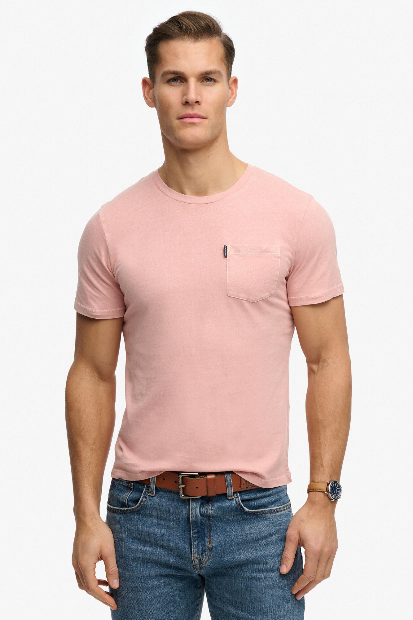 Superdry Camiseta manga corta b&aacute;sica con bolsillo
