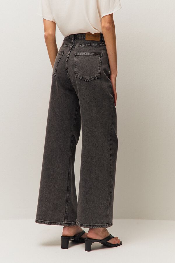 Systemaction Cal&ccedil;as jeans fluidas preto