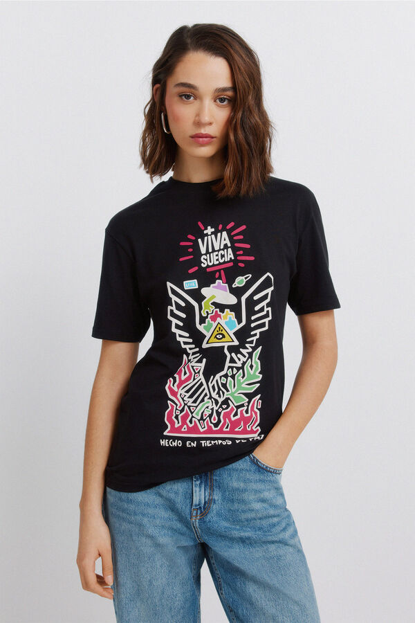 Springfield T-shirt Viva Suecia preto