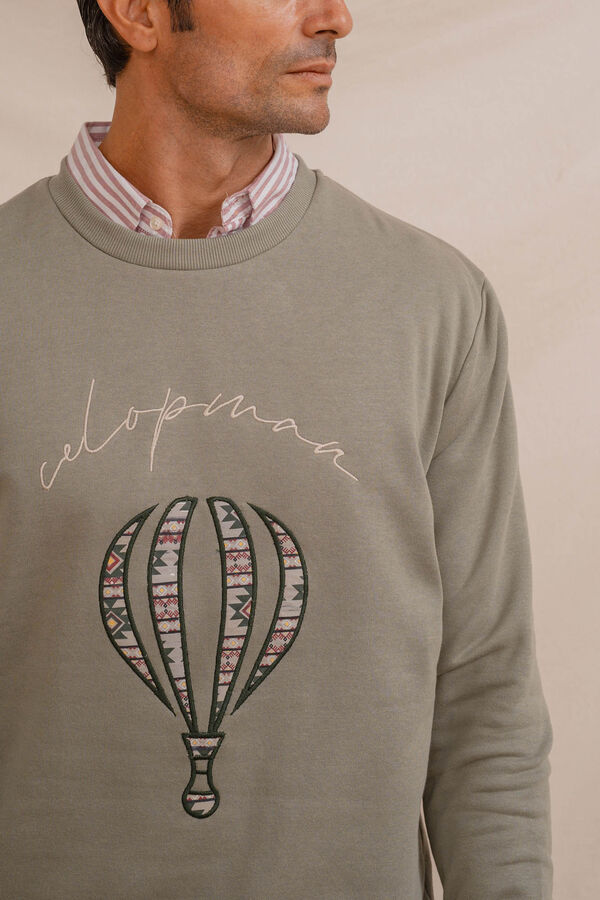 Celopman Sweatshirt com bordado frontal verde
