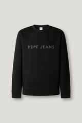 Pepe Jeans Round neck logo sweatshirt black