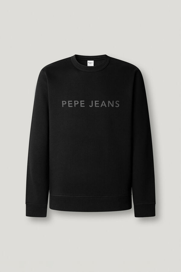 Pepe Jeans Round neck logo sweatshirt black