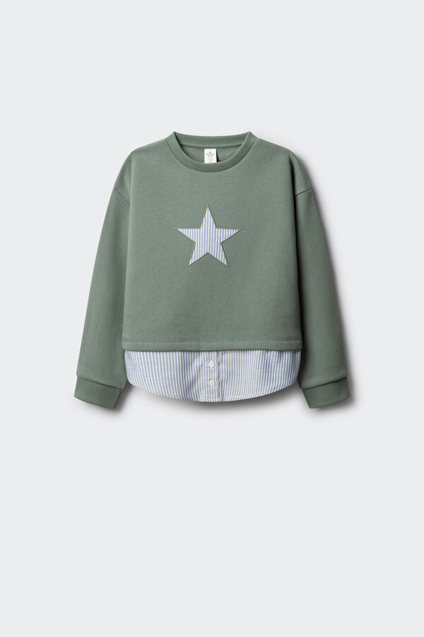 Springfield Kids Sweatshirt Estrela Feminino verde