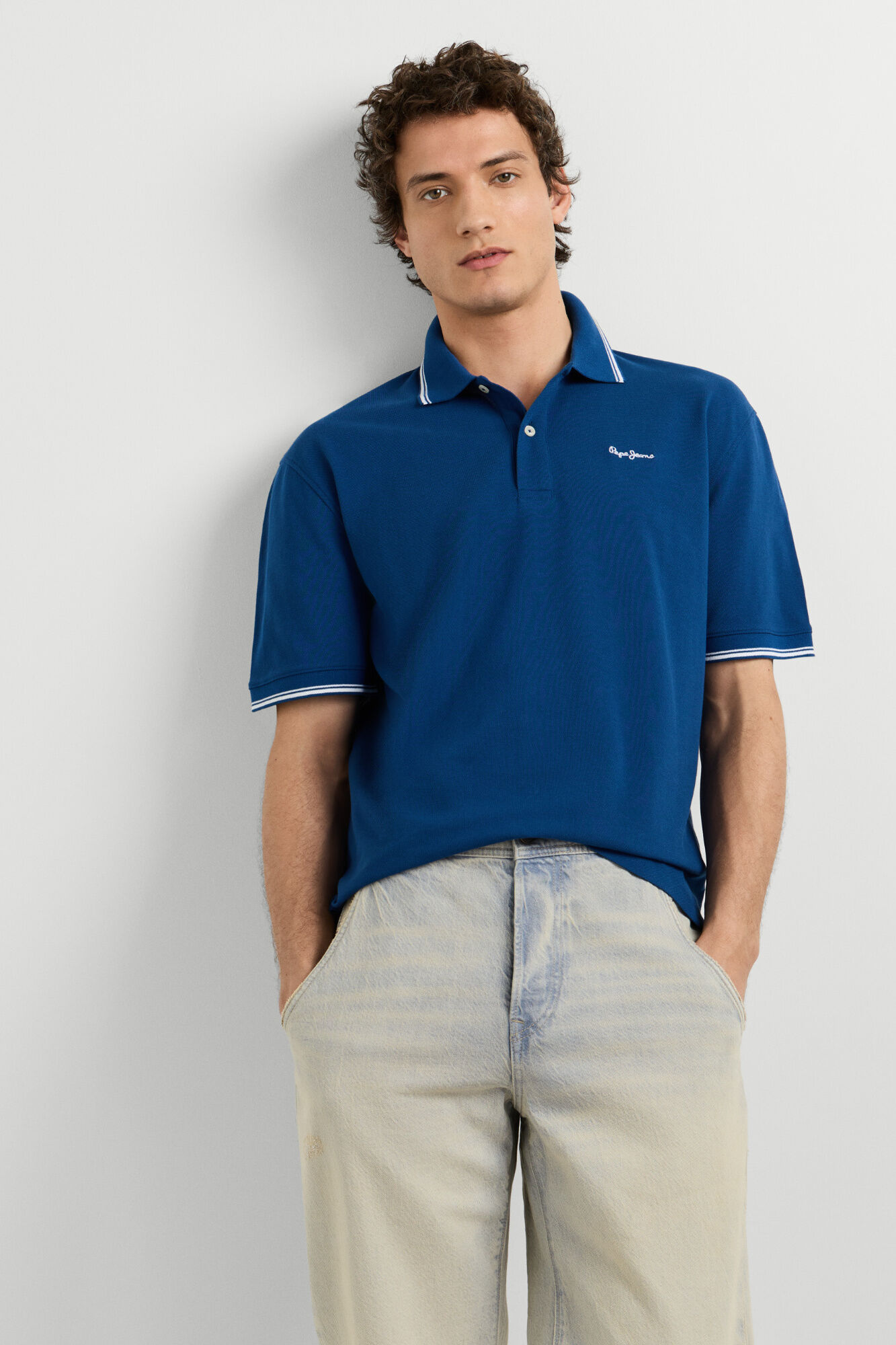 Pepe Jeans Polo piqu&eacute; regular com logo