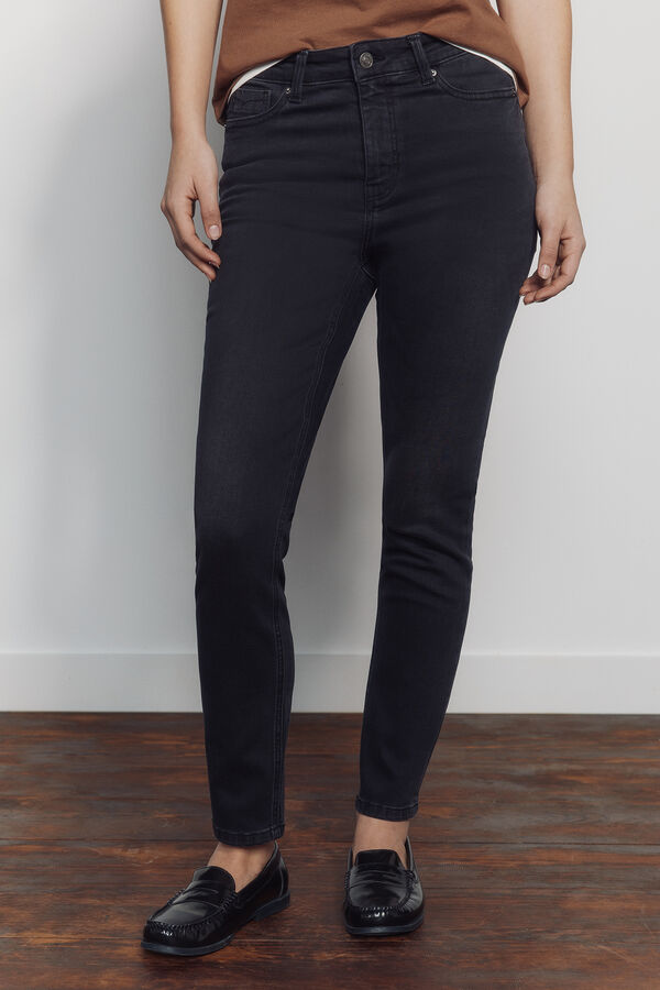 Springfield Cal&ccedil;as jeans slim cropped preto