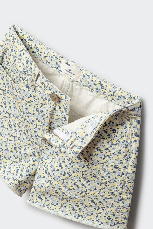 Springfield Kids Cal&ccedil;&otilde;es em sarja com estampado de flores para menina estampado