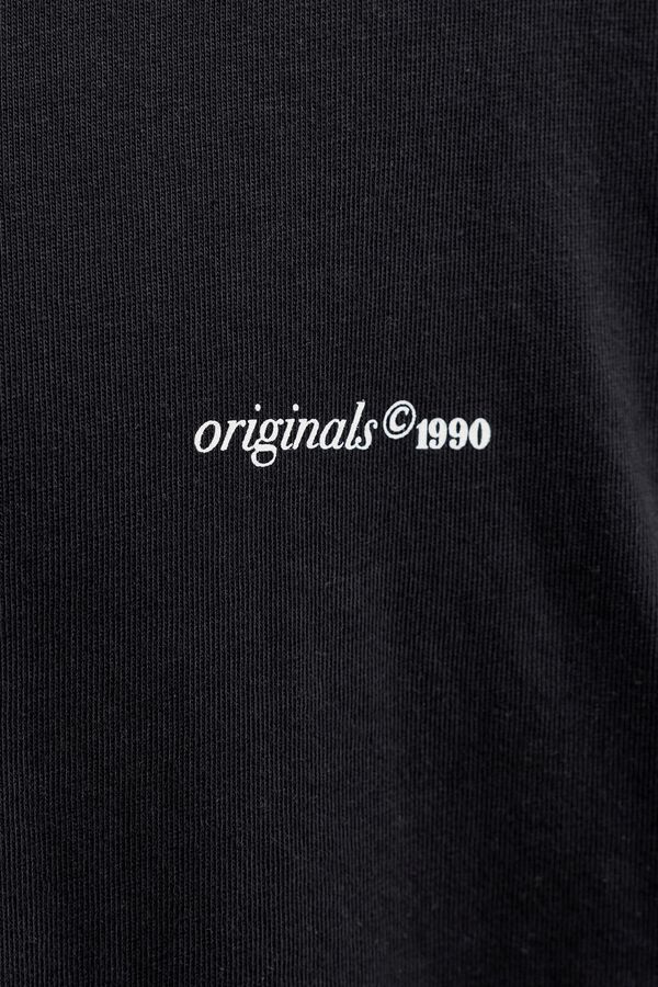 Jack & Jones Camiseta loose algod&oacute;n negro