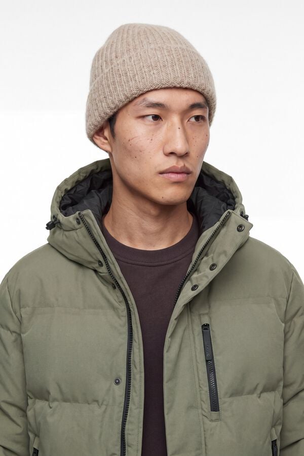 Jack & Jones Blus&atilde;o puffer com capuz cru