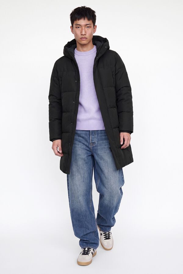 Jack & Jones Blus&atilde;o comprido com capuz preto