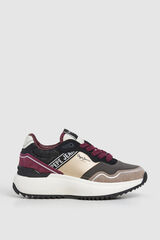 Pepe Jeans Sneakers with Animal Print Details nude