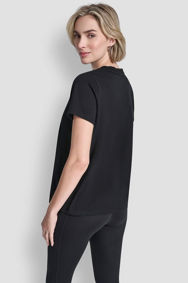 DKNY T-shirt com logo preto