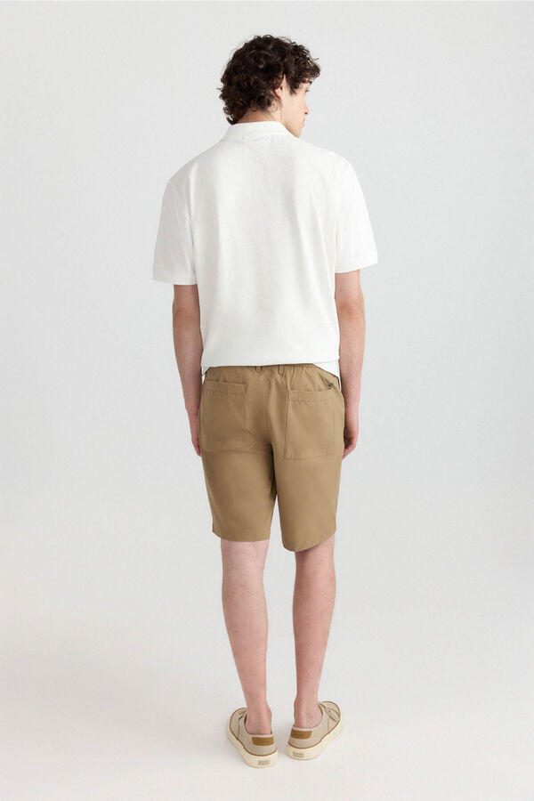 Springfield Bermuda t&eacute;cnica wide & relaxed fit camel