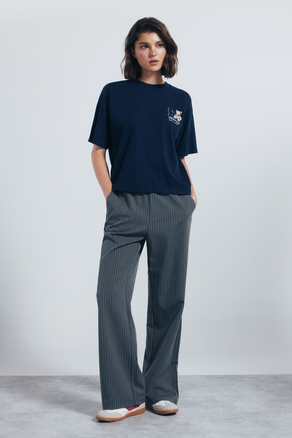 Springfield Camisola gráfica azul