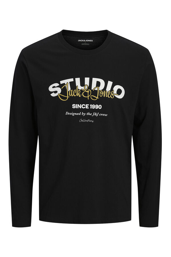 Jack & Jones T-shirt manga Studio preto