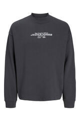 Jack & Jones Moletom b&aacute;sico de manga comprida cinzento