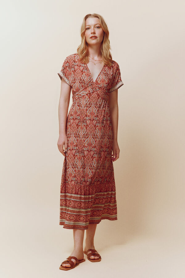 Springfield Vestido Ibiza estampado