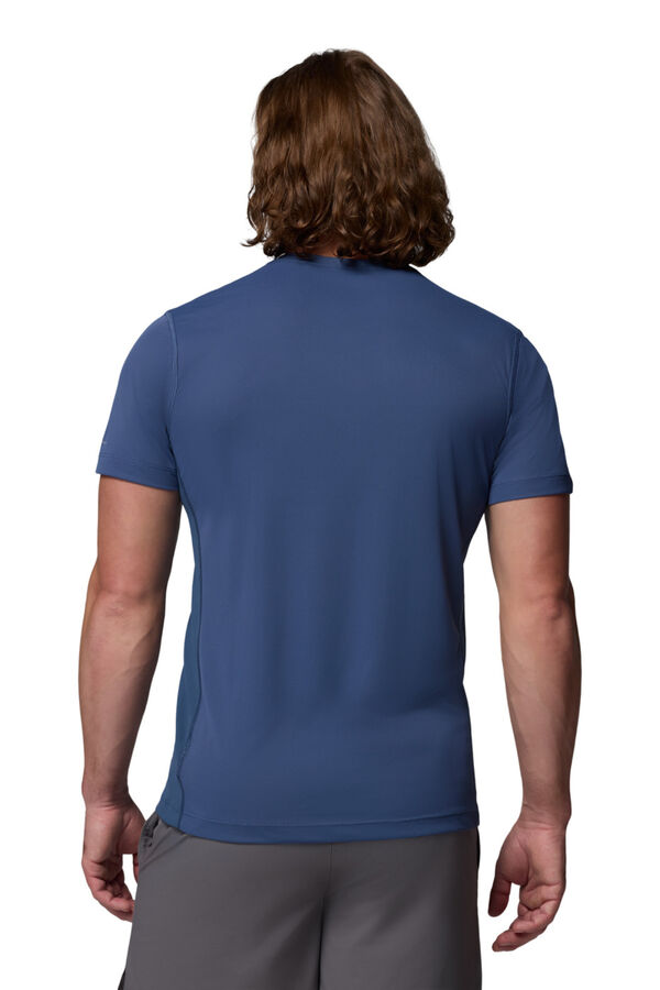 Columbia T-shirt t&eacute;cnica de manga curta e gola redonda azul