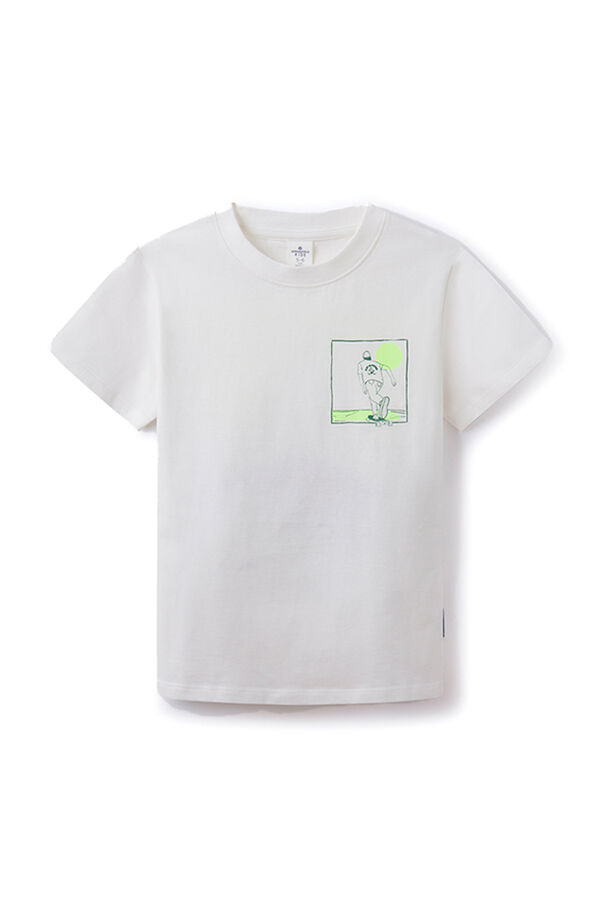 Springfield Camiseta print "skate lifestyle" niño estampado fondo blanco