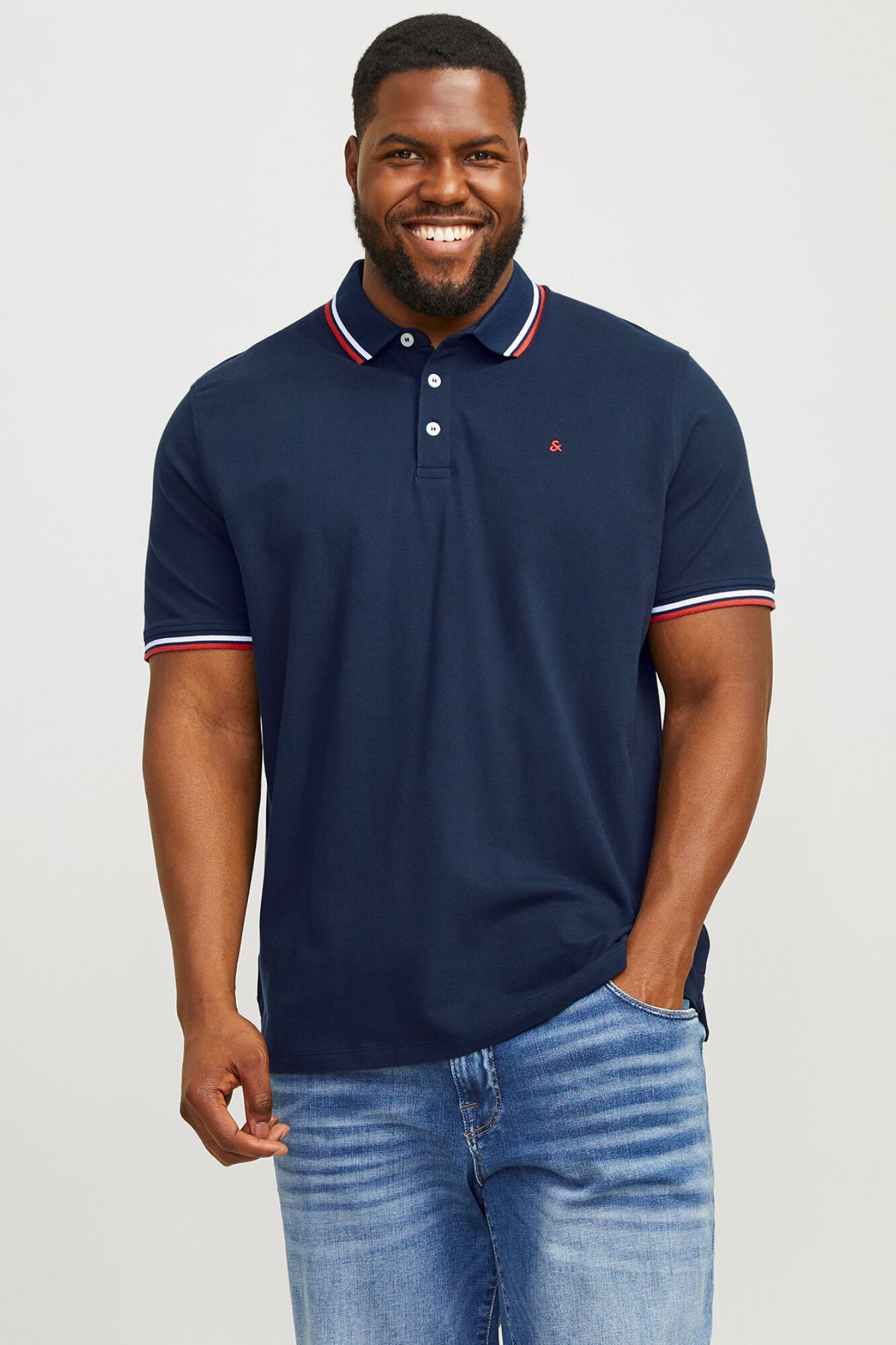 Jack & Jones PLUS Polo regular em piqu&eacute;