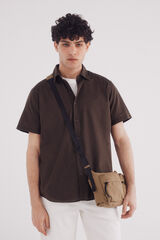 Springfield Camisa de manga curta em linho cru