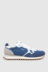 Pepe Jeans Zapatillas Running Con Detalles En Ante azul