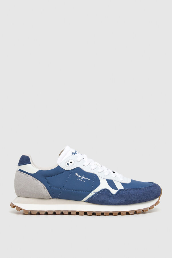 Pepe Jeans Zapatillas Running Con Detalles En Ante azul